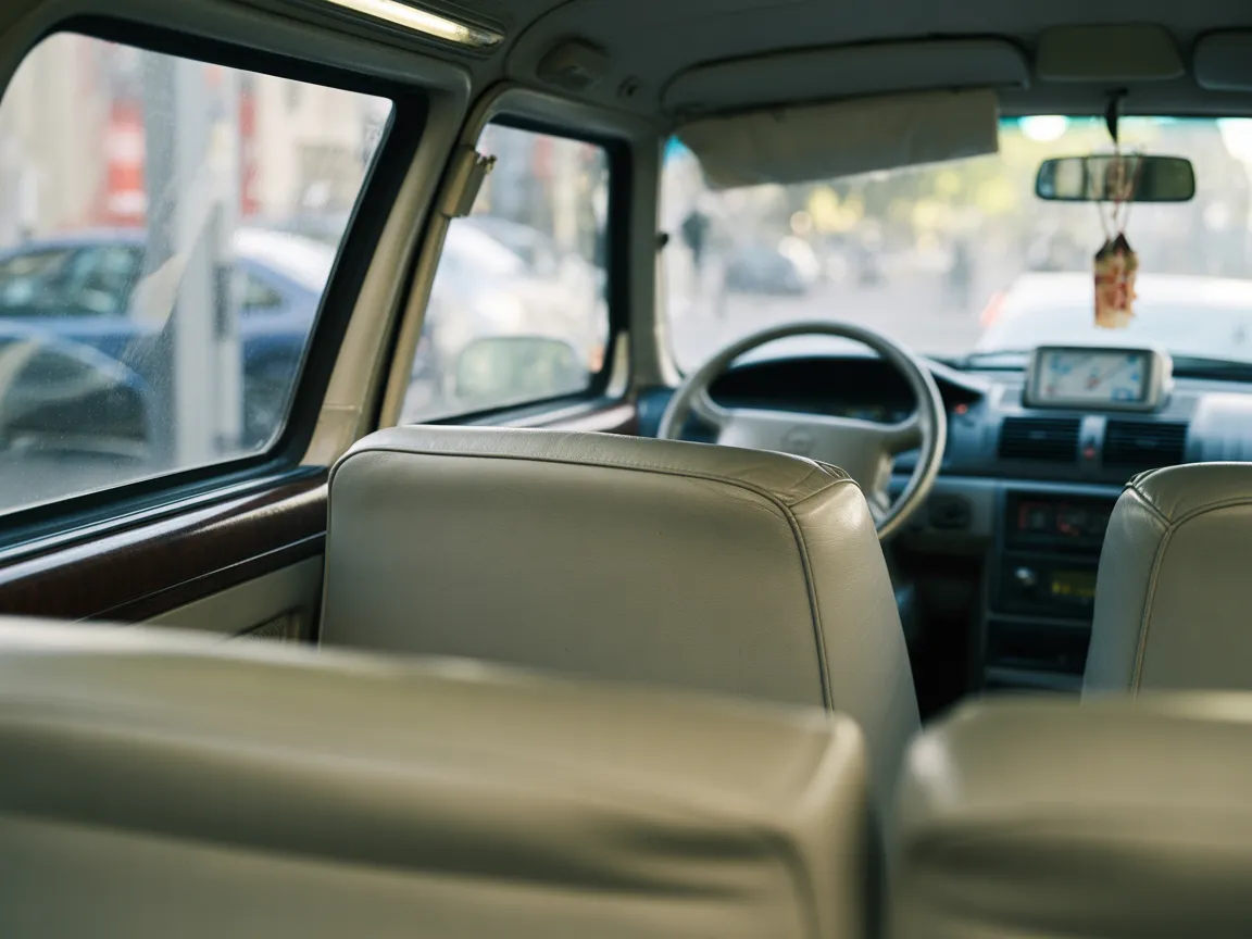 Intérieur confortable du taxi